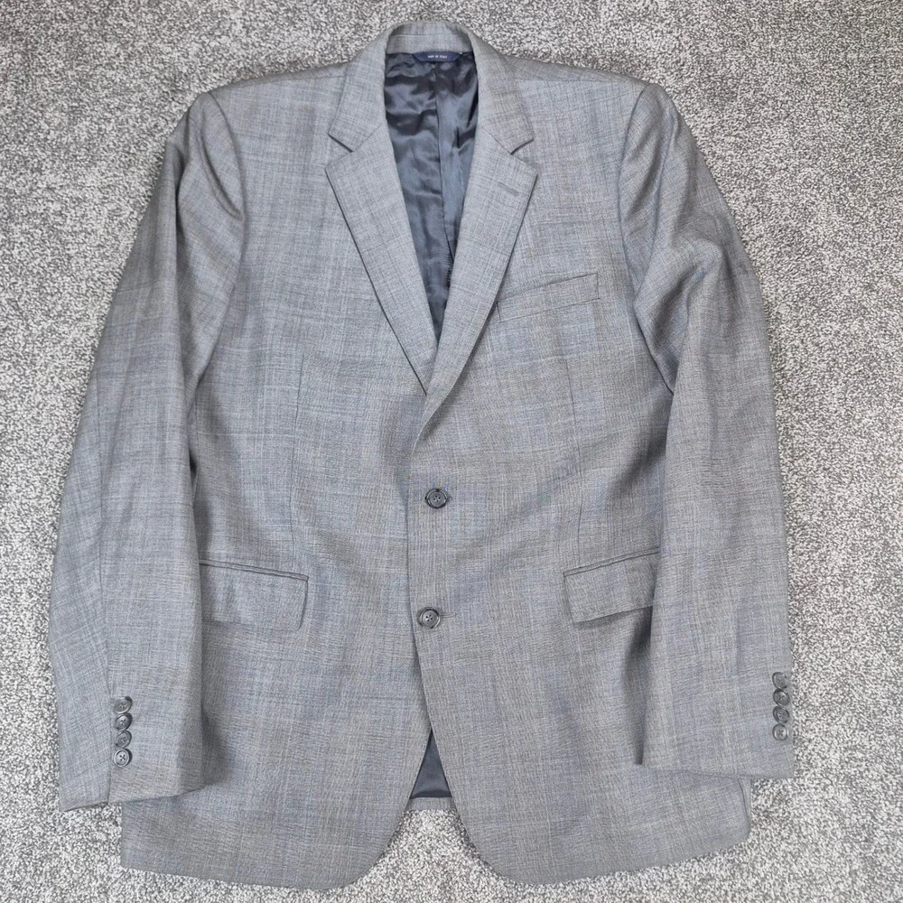 Brooks Brothers Blazer Mens 46L‎ Gray Vitale Barberis Wool Fitzgerald